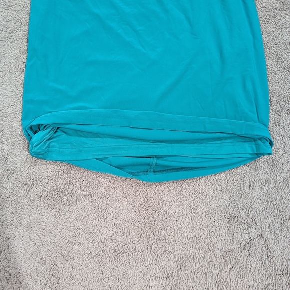 Joseph Ribkoff Teal Dress with Silver Accents - Picture 7 of 16
